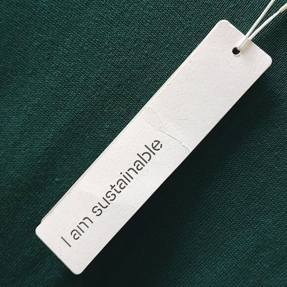 New With Tags Size XS EDC By Esprit Dark Green Long Sleeve Round Neck‎ Dress - Picture 9 of 14